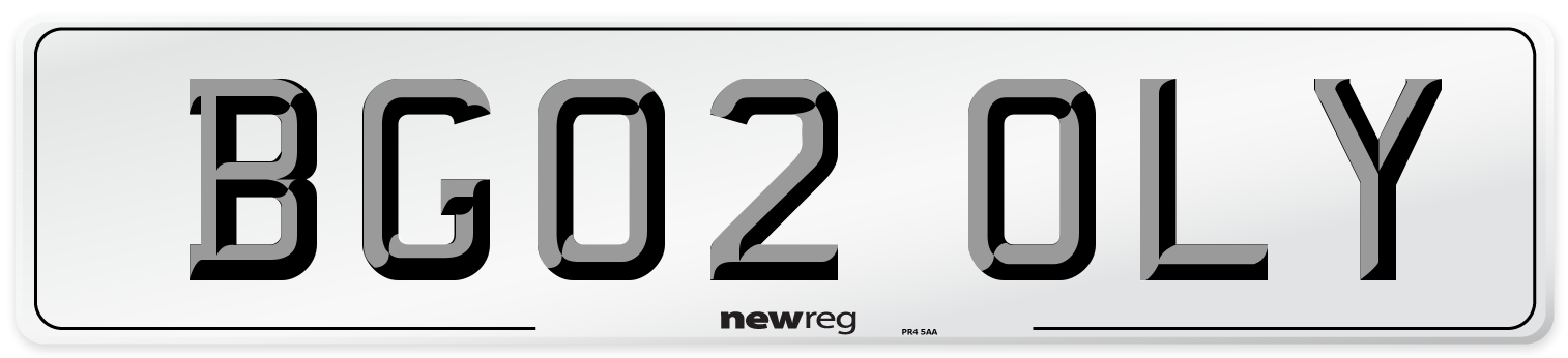 BG02 OLY Number Plate from New Reg